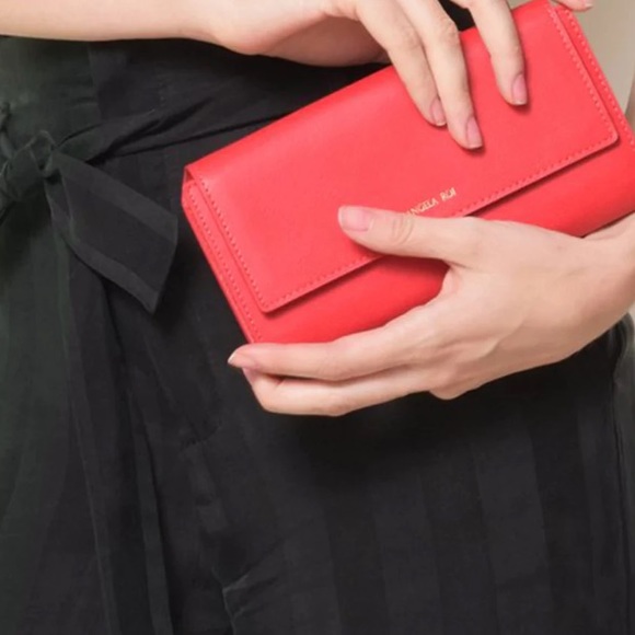 Angela Roi dark red burgundy ‘bordeaux’ clutch wallet - Picture 9 of 10